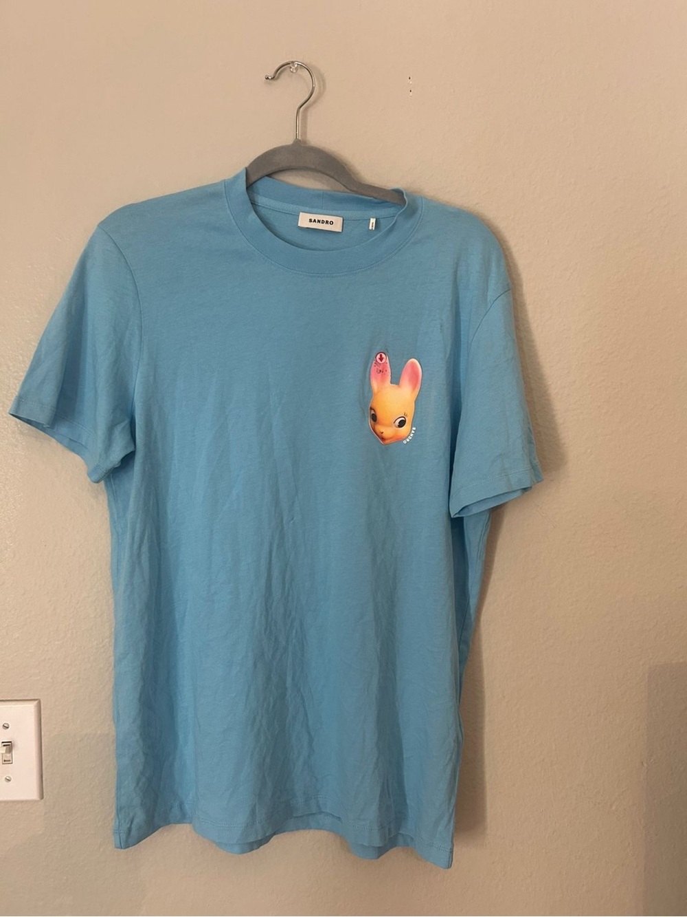 Sandro Light Blue Bunny Tee